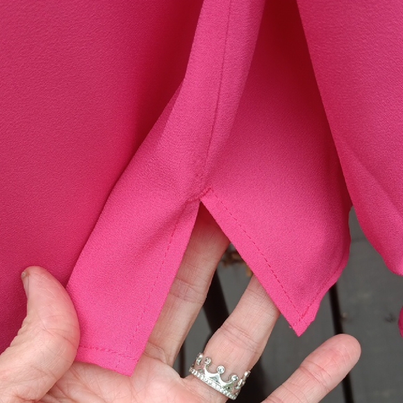 Talbots Fuchsia Ruffle Blouse - Picture 8 of 10